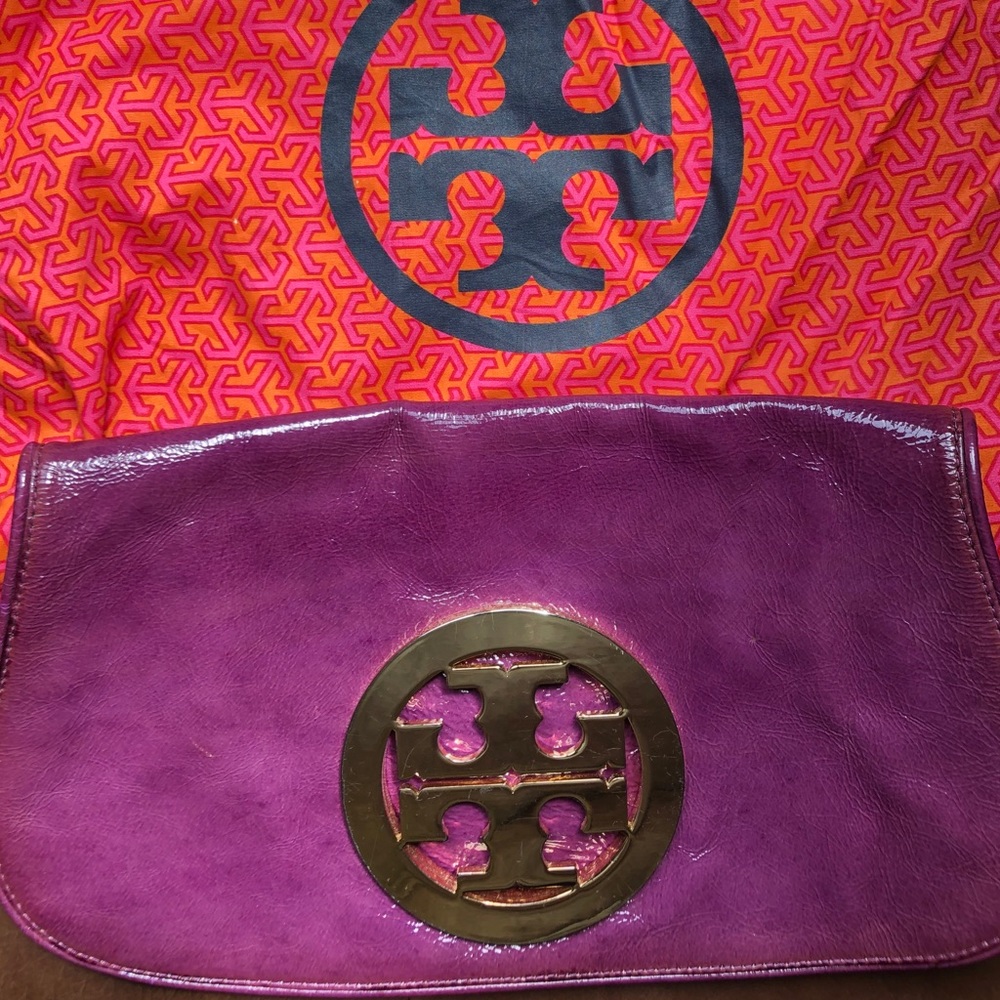 Tory Burch Reva Patent Leather Clutch